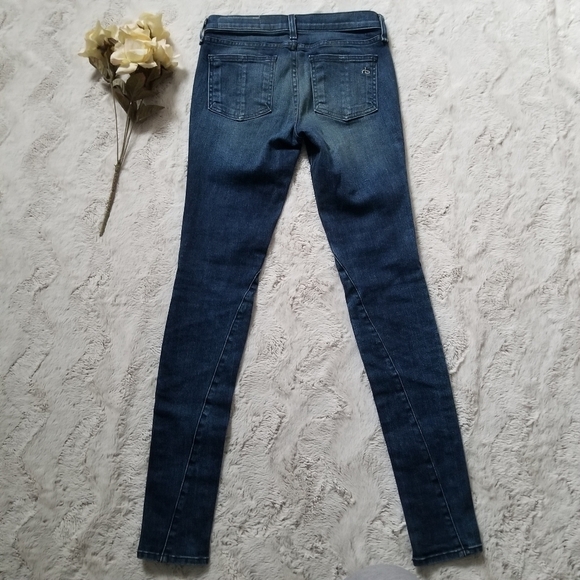 Rag & Bone Jeans Cardiff Cotton Blend Dark Blue Size 26 - Picture 7 of 16